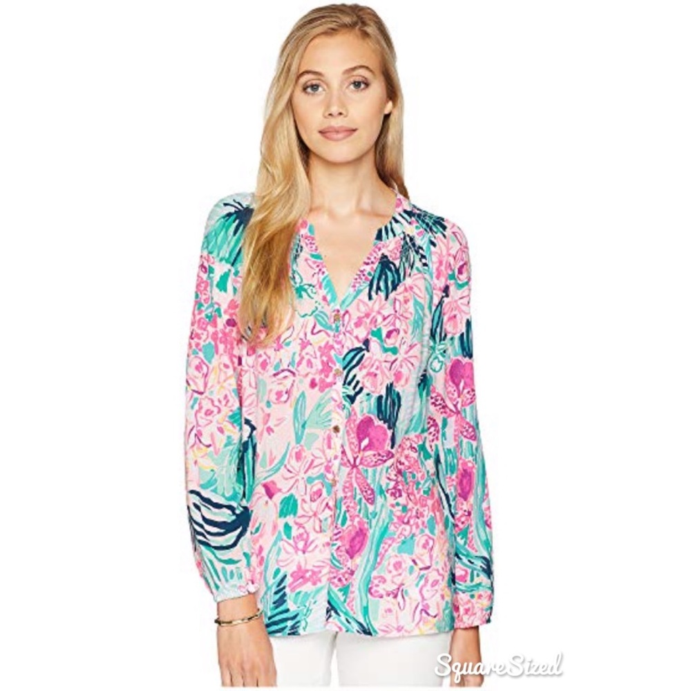 NWT Lilly Pulitzer button front Elsa top - Size M